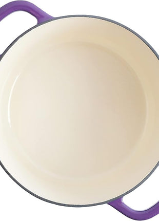 Crock-Pot Artisan Round Enameled Cast Iron Dutch Oven, 7-Quart, Lavender Purple