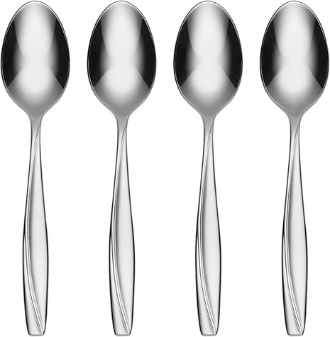 Oneida Camlynn Everyday Flatware Dinner Spoons 18/0 Stainless Steel, Set of 4, Silver