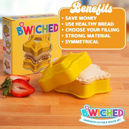 Sandwich Cutter and Sealer (Star) - Crustless Sandwich Maker - Great for Lunchbox and Bento Box - Boys and Girls Kids Lunch - Sandwich Cutters for Kids
