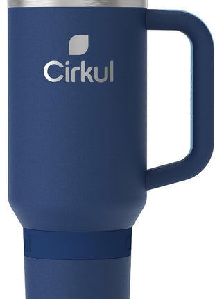 Cirkul 40oz. Midnight Blue Stainless Steel Tumbler with Handle, All-Day StrawSip™, Double-Wall Insulated
