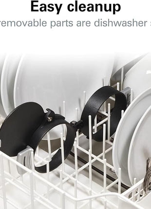 Hamilton Beach Breakfast Sandwich Maker with Egg Cooker Ring, Customize Ingredients, Perfect for English Muffins, Croissants, Mini Waffles, Perfect White Elephant Gifts, Silver (25475)