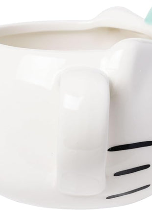 Silver Buffalo Sanrio Hello Kitty Light Blue Bow Ceramic 3D Sculpted Mug, 20 Ounces