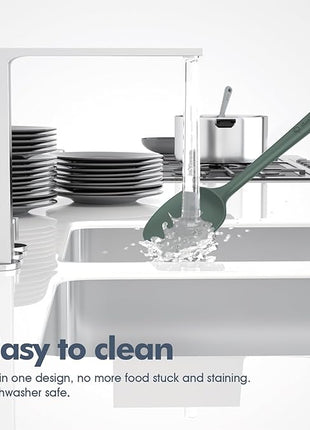 5 Pieces Silicone Spatula Set, Food Grade Rubber Spatula, Upgrade Strong Handle with Ergonomic Grip, Heat Resistant Up to 600°F for Nonstick Cookware, Cooking Dried Thyme