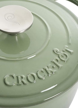 Crock-Pot Artisan Round Enameled Cast Iron Dutch Oven, 3-Quart, Pistachio Green