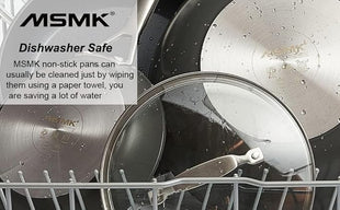 MsMk 10 Inch Frying Pan Nonstick with Lid, Induction Fry Pan with Lid, Titanium and Diamond Non Stick Coating From USA, for Induction, Ceramic and Gas Cooktops, Oven Safe 10 Inch Skillet Nonstick