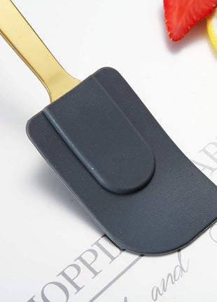 Gold Silicone Spatulas, Berglander Flexible Scrapers Baking Mixing Tool With Titanium Gold Plating, Baking Tools, Heat Resistant, Dishwasher Safe, Easy to Clean