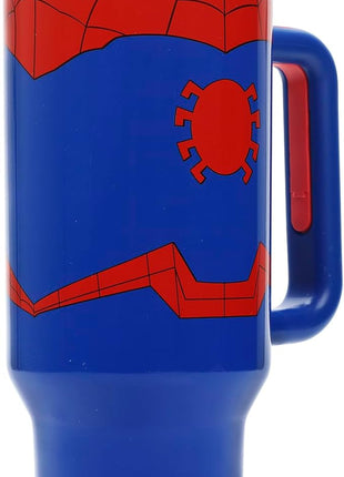 Bioworld Marvel Spider-Man Costume 40 Oz Stainless Steel Tumbler With Handle-OSFA