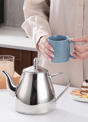 SANQIAHOME Stainless Steel Teapot with Infuser 1200ml