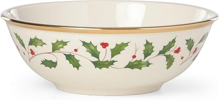 Lenox 883431 Holiday Place Setting Bowl, Red & Green, Christmas Dinnerware