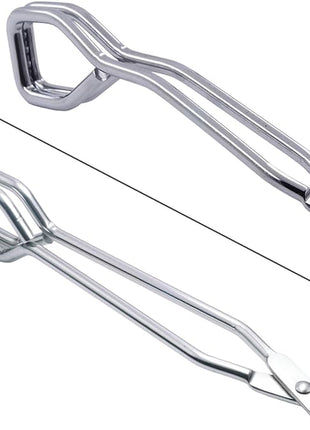 Scissor Style Tongs 10-Inch and 11-Inch Set Stainless Steel Wire Tongs, Set of 2