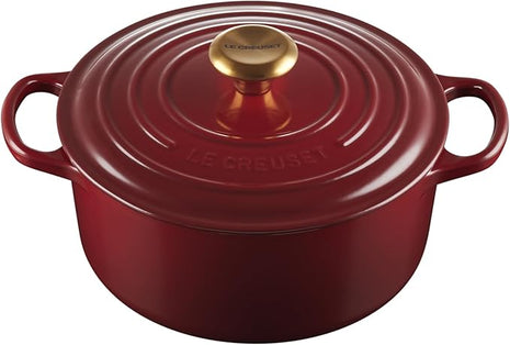 Le Creuset Enameled Cast Iron Signature Round Dutch Oven, 4.5 qt., Rhone