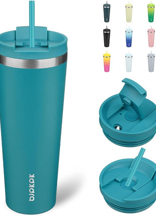 BJPKPK 26oz Tumbler With lid And Straw Stainless Steel Travel Coffee Mug Insulated Tumblers Cups,Laguna