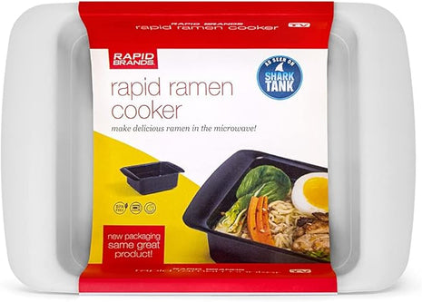 Rapid Ramen Cooker | Microwavable Cookware for Instant Ramen | BPA Free and Dishwasher Safe | Perfect for Dorm, Small Kitchen or Office | Gray, 1 Pack