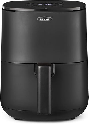 BELLA 2.9QT Touchscreen Air Fryer, No Pre-Heat Needed, No-Oil Frying, Fast Healthy Evenly Cooked Meal Every Time, Dishwasher Safe Non Stick Pan and Crisping Tray for Easy Clean Up, Matte Black