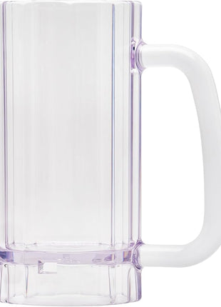 G.E.T. 00086-1-SAN-CL Shatter-Resistant Plastic Beer Mug / Stein, 16 Ounce, BPA Free (Set of 4)