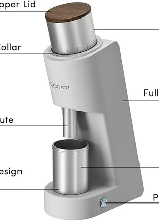 Burr Coffee Grinder,Wirsh Electric Single Dose Coffee Grinder Geimori GU38 with 38mm 6-Core Conical Burr,Stepless Adjustment for Espresso,Drip,French Press,Cold Brew,Bellows Included.
