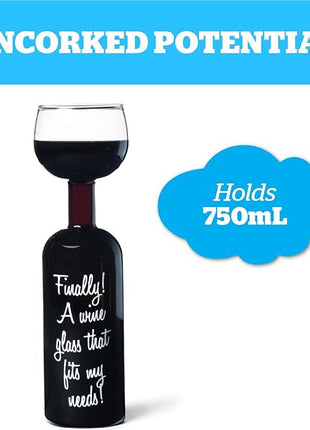 BigMouth Inc Ultimate Wine Bottle Glass, Holds Full Bottle of 750 Milliliters