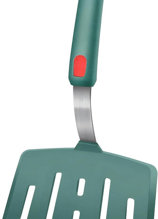 Silicone Spatula Turner, Omelette Egg Spatula Heat Resistant, Extra Wide Slotted Spatula for Cooking, Pancake Fish Spatulas Flipper for Nonstick Cookware Pan 600°F for Kitchen Use (Green)