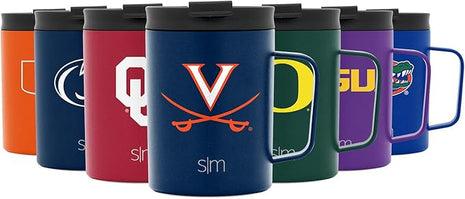 Simple Modern Officially Licensed Collegiate University Coffee Mug with Leakproof Lid Insulated Stainless Steel Travel Mug | Scout, Classic Collection | 12oz