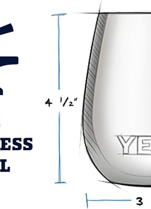 YETI Rambler 10 oz Wine Tumbler, Vacuum Insulated, Stainless Steel, 2 Pack