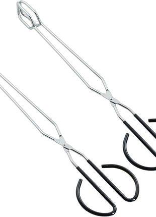 Stainless Steel Scissor Tongs 16-Inch Extra Long Grilling Tongs, Set of 2