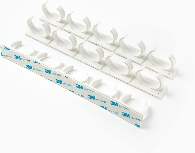 Spice Clip Grippers For Cabinet Doors - Organizer for Spices - Spice Rack Holds15 Spice Jars - Extemely Strong 3M Adhesive Gripper In White For Pantry 15 Ct