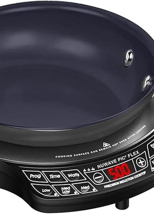 Nuwave PIC Flex Compact, Portable, Powerful Induction Cooktop With 9-inch Duralon Healthy Ceramic Non-Stick Fry Pan