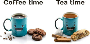 InGwest Color Changing Coffee Mug – 11oz Ceramic Heat Sensitive Cup with Funny Smile – Great for Morning Coffee or Gift