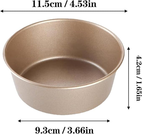 3PCS Air Fryer Mini Pie Pan Tart Tins, Jumbo Muffin Cupcake Pan 4 Inch Hamburger Bun Mold, Non-Stick Air Fryer Egg Baking Pan Individual Mini Cake Cups for Baking