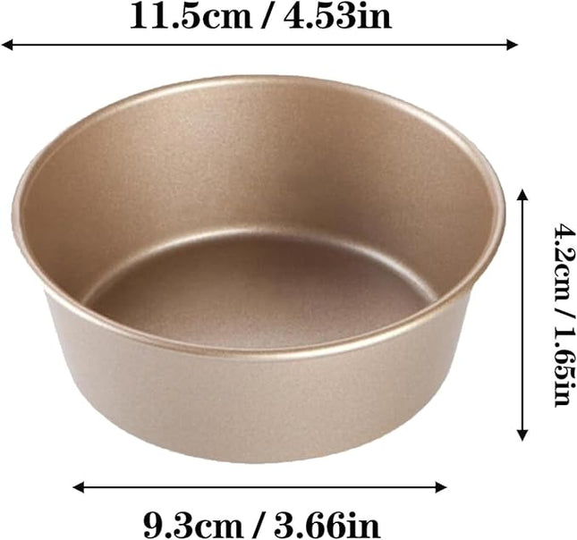 3PCS Air Fryer Mini Pie Pan Tart Tins, Jumbo Muffin Cupcake Pan 4 Inch Hamburger Bun Mold, Non-Stick Air Fryer Egg Baking Pan Individual Mini Cake Cups for Baking