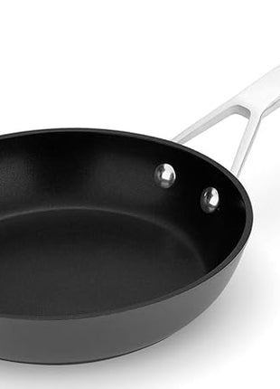 MsMk Small Frying pan, 8-inch Nonstick Durable Egg Omelet Skillet with Stay-Cool Handle, Limestone Non Stick Coating From GRE, 4mm Stainless Steel Base Induction, Oven Safe, Dishwasher Safe