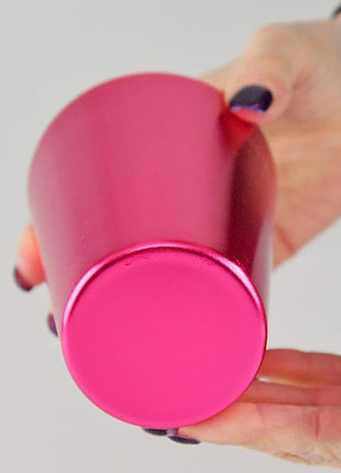 HOME-X Colorful Aluminum Drinking Cups Set of 6, Colored Metal Tumblers, Shatter Resistant, Stackable, 6 Metallic Colors- 12 Ounces