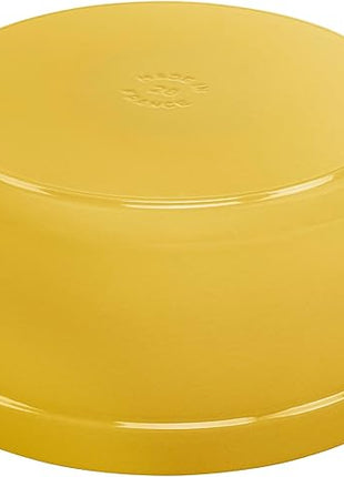 Staub Cast Iron Round Cocotte, Dutch Oven, 7-quart, serves 7-8, Made in France, Citron
