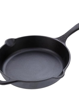 Victoria 10-Inch Cast Iron Skillet, Pre-Seasoned Cast-Iron Frying Pan with Long Handle, Made in Colombia
