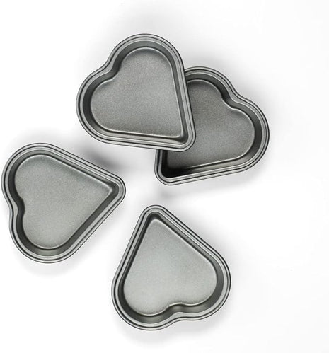 Cuisinart 4-Pc Mini Heart Pan Set, Small, Black