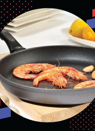 Swiss Diamond 11 Inch Frying Pan Nonstick Diamond Frying Pan, Aluminum Coated Skillet, Dishwasher Safe and Oven Safe Fry Pans, Grey