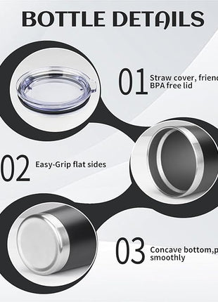 StarSpeed 20oz Tumbler Bulk with Lid, Stainless Steel Insulated Tumblers Double Wall Vacuum Insulated Travel Mug, Powder Coated Coffee Cups for Hot and Cold Drinks(Black,8)