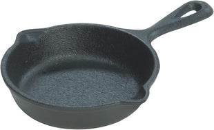 Lodge 3.5 Inch Miniature Cast Iron Pre-Seasoned Skillet – Signature Teardrop Handle - Use in the Oven, on the Stove, on the Grill, or Over a Campfire, Black