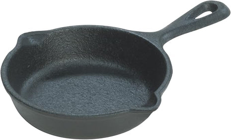 Lodge 3.5 Inch Miniature Cast Iron Pre-Seasoned Skillet – Signature Teardrop Handle - Use in the Oven, on the Stove, on the Grill, or Over a Campfire, Black