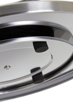 Juvale 2-Tier Lazy Susan Spice Rack Organizer for Cabinet - 10.5 in, Stainless Steel - Kitchen Countertop Organizer & Spice Carousel for Pantry Organization