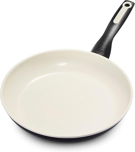 GreenPan Rio Healthy Ceramic Nonstick 10" Frying Pan Skillet, PFAS-Free, Dishwasher Safe, Black