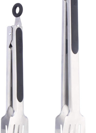Premium 304 Stainless Steel Barbecue Turners, Heavy Duty Non-Stick BBQ Cooking Kitchen Tongs
