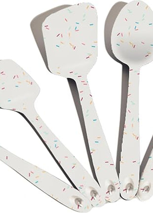 GIR: Get It Right 5 Piece Silicone Kitchen Utensils Set - Ladle, Spatula, Flip, Spoon & Spoonula - Non-Toxic Cooking Utensils for Nonstick Cookware, Cooking and Baking - Sprinkles