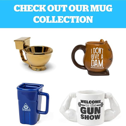 BigMouth Inc. Game Over Ceramic Coffee Mug, Video Game Controller Handle Cup, Gamer Gift, Holds 14 Ounces