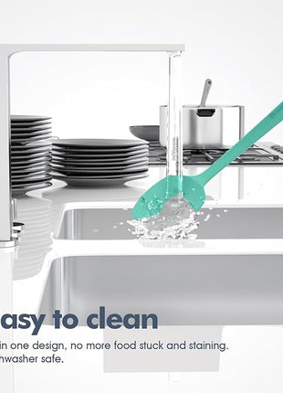 5 Pieces Silicone Spatula Set, Food Grade Rubber Spatula, Upgrade Strong Handle with Ergonomic Grip, Heat Resistant Up to 600°F for Nonstick Cookware, Cooking Mint