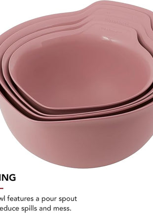 KitchenAid Universal Nesting Plastic Mixing Bowls, Set of 4, 1.5 quart, 2.5 quart, 3.5 quart, 4.5 quart
