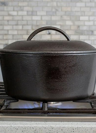 Lodge 5 Quart Cast Iron Dutch Oven. Pre-Seasoned Pot with Lid and Dual Loop Handle