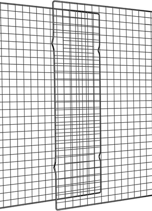 Briout Cooling Rack for Baking, 2-Pack 16x10 Inches Baking Rack, Thick Wire Cookie Rack for Cooking, Roasting, Grilling, Drying, Oven Safe, Fits Half Sheet Pan, Black