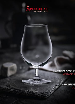 Spiegelau Classic Tulip Beer Glass, European-Made Crystal Drinking Glasses Perfect for Belgian Ales, IPA Beers, Cocktails, Sodas, Beverages, Smoothies, Home Bar Accessories, 15.5 oz, Set of 6