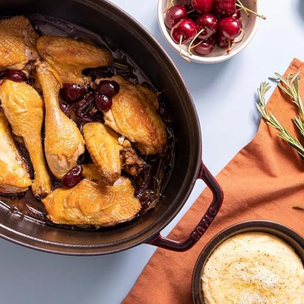 STAUB Cast Iron Roaster/Cocotte, Oval 33 cm, 6.7 L, Grenadine